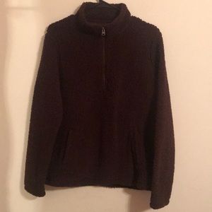 Abercrombie & Fitch Sherpa Half Zip Sweatshirt